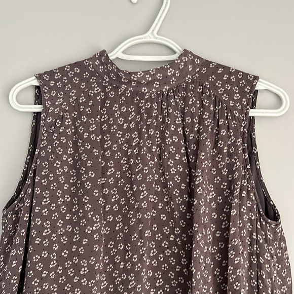 Anthropologie Cloth and stone Floral Sleeveless Women's Top - Gray small - Picture 3 of 6